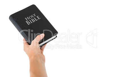 Hand holding bible