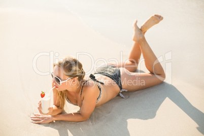 beautiful blonde woman on a sunny day