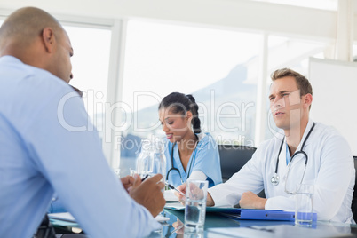 Team of doctors having a meeting