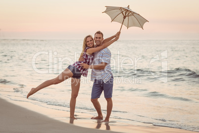 happy couple smiling