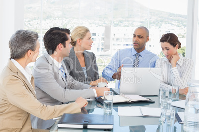 Business team having a meeting