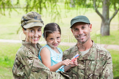 Army parents reunited with their daughter