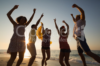 group of friends having fun