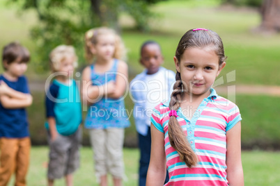 Happy child in the park together