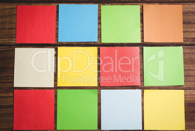 Colorful sticky post its