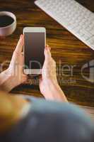 Woman using her smartphone