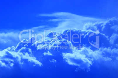landscape with beautiful blue clouds