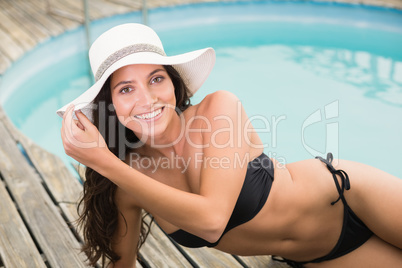 Beautiful woman in bikini relaxing Beautiful woman in bikini relaxing
