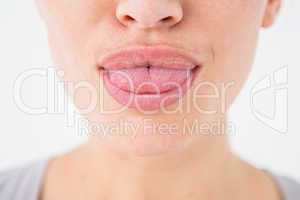 Woman with luscious lips