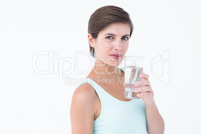 Woman drinking glass of water