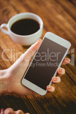 Woman using her smartphone