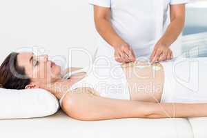 Woman having electrotherapy