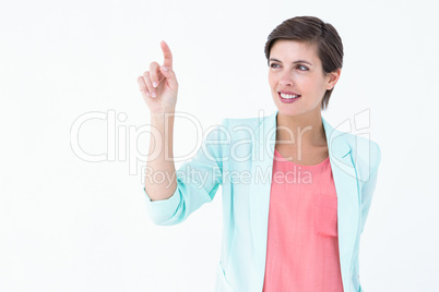 Woman pointing something