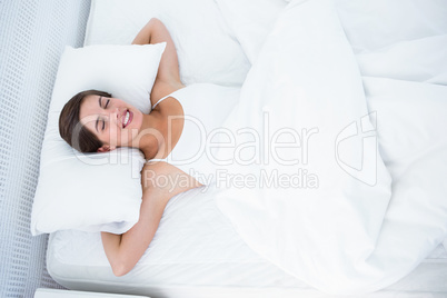 Peaceful brunette sleeping