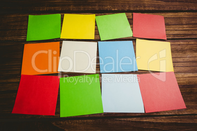 Colorful sticky post its