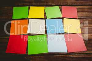 Colorful sticky post its