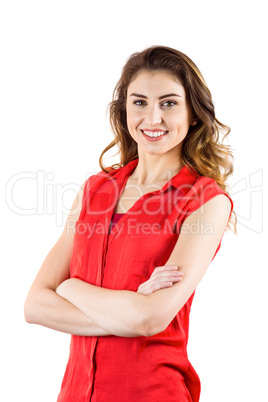 Pretty brunette smiling at camera Pretty brunette smiling at camera