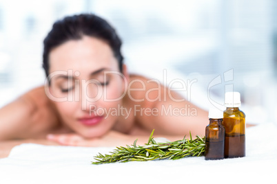 Smiling woman getting an aromatherapy treatment