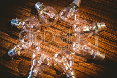 Light bulbs forming frame