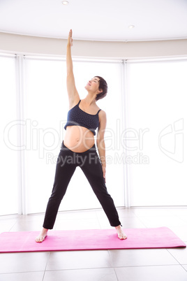 Pregnant woman keeping in shape