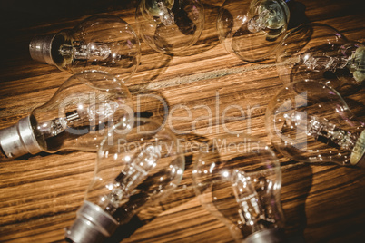 Light bulbs forming frame