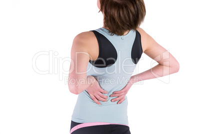 Woman with back injury