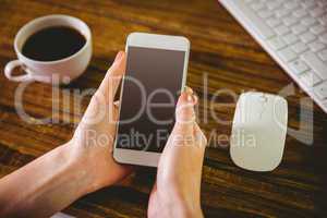 Woman using her smartphone