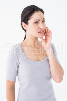 Woman suffering from teeth pain