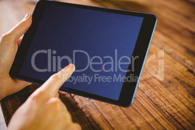 Woman using her tablet pc Woman using her tablet pc