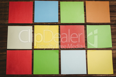 Colorful sticky post its