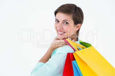 Woman holding shopping bags