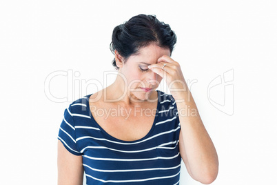 Woman having migraine