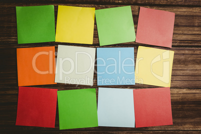 Colorful sticky post its