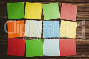 Colorful sticky post its