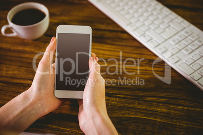 Woman using her smartphone