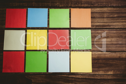 Colorful sticky post its