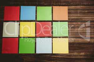 Colorful sticky post its