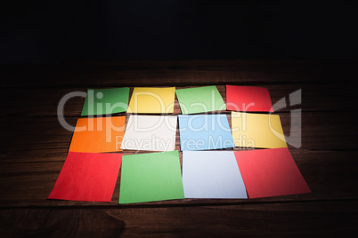 Colorful sticky post its