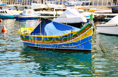 The traditional Maltese Luzzu boat, Malta