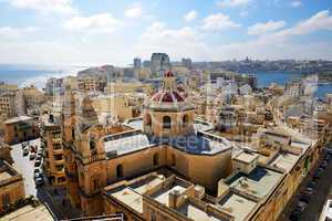 The view on Sliema and Valleta, Malta
