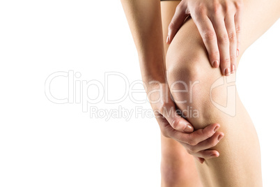 Woman with knee injury