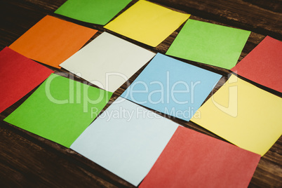 Colorful sticky post its