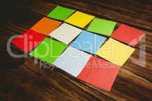 Colorful sticky post its