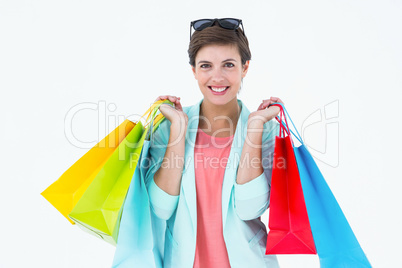 Woman holding some shopping bags