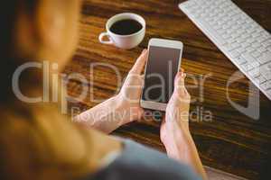 Woman using her smartphone