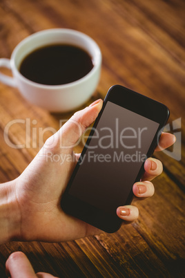 Woman using her smartphone