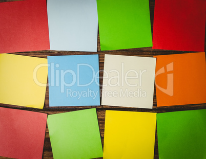 Colorful sticky post its