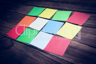 Colorful sticky post its