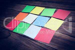 Colorful sticky post its