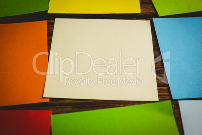 Colorful sticky post its